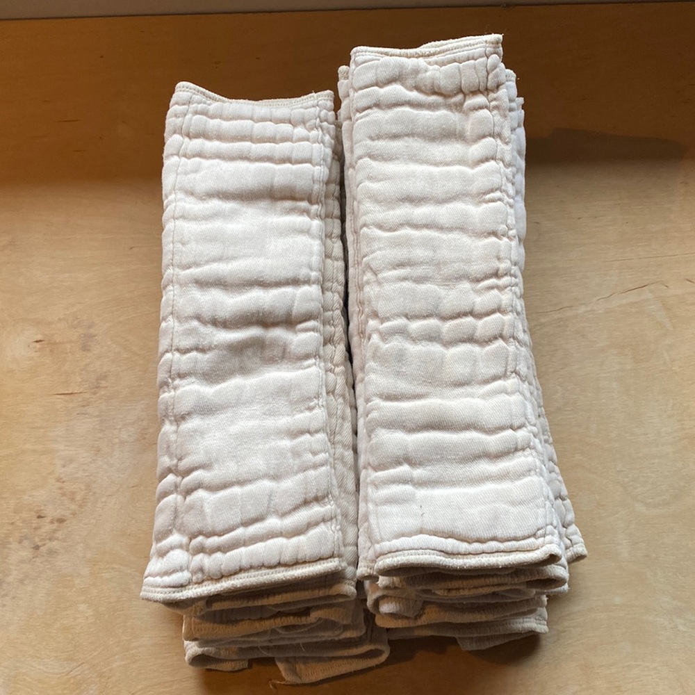 Bamboo prefold diaper liners